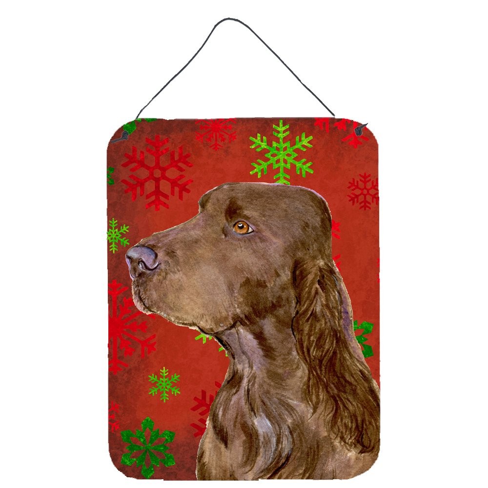 Caroline\'s Treasures SS4732DS1216 Field Spaniel Red Green Snowflakes Christmas