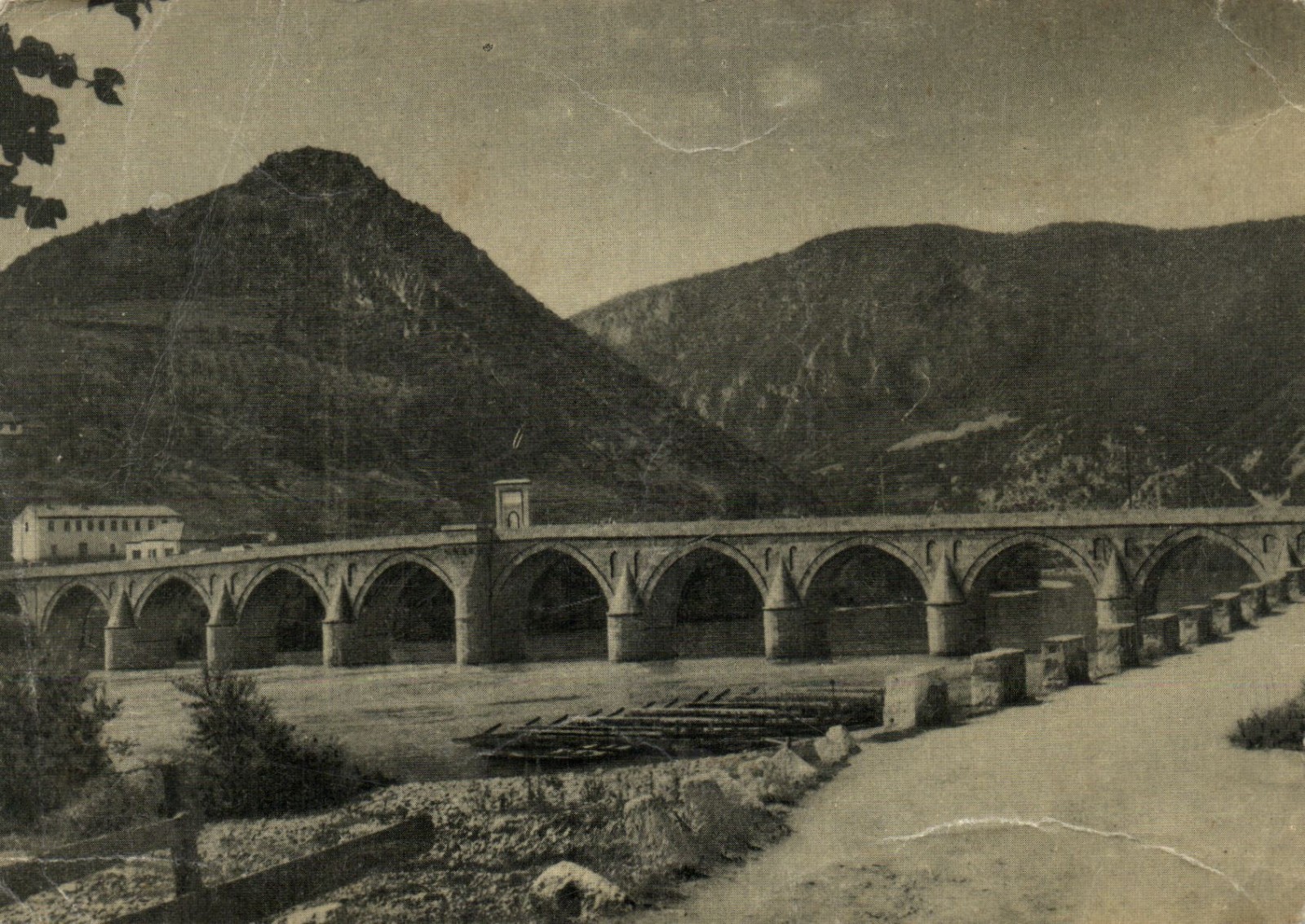 PC MONTENEGRO VISEGRAD BRIDGE OLD POSTCARD (b70771)