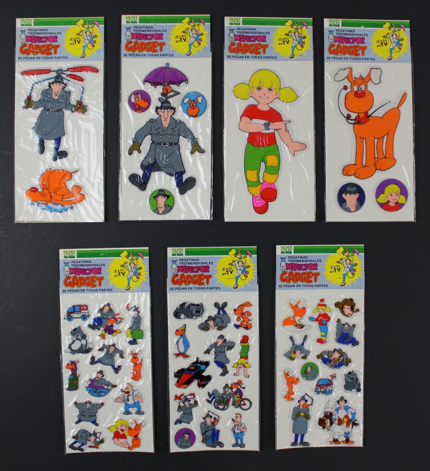 SEVEN x 1983 INSPECTOR GADGET Sticker Sheets 8.25\