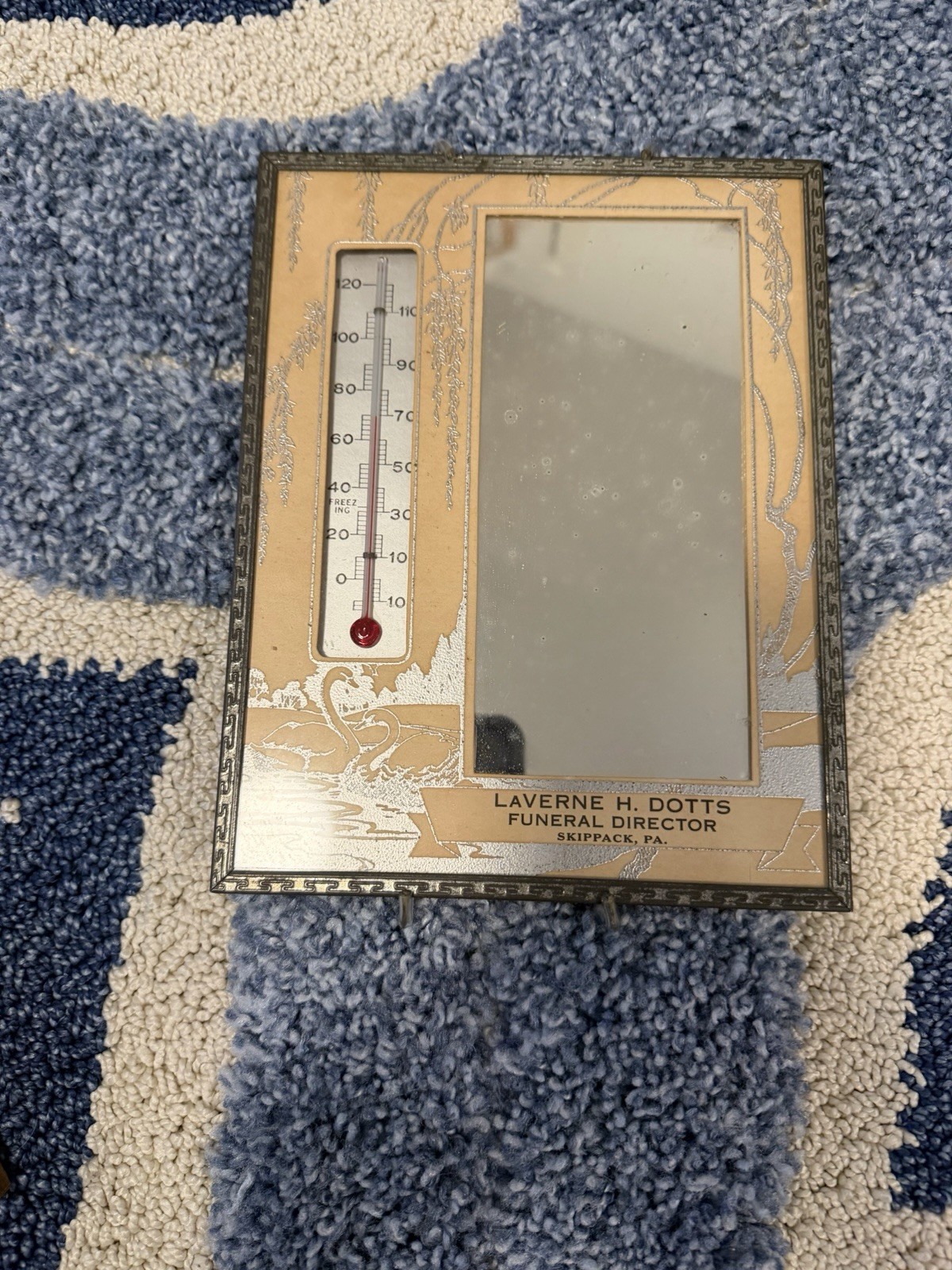 VTG Advertising/Promotional Thermostat Thermometer Wall Mount with Mirror