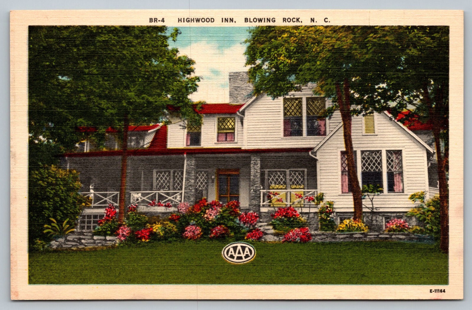 Postcard Highwood Inn Blowing Rock North Carolina AAA Hotel Card Blue Ridge Mt