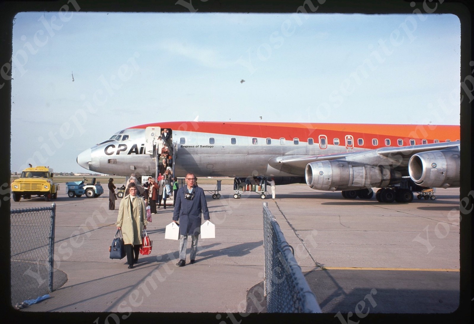 sl44 Original slide 1978 Kodachrome CP Air airlines airplane passengers 398a