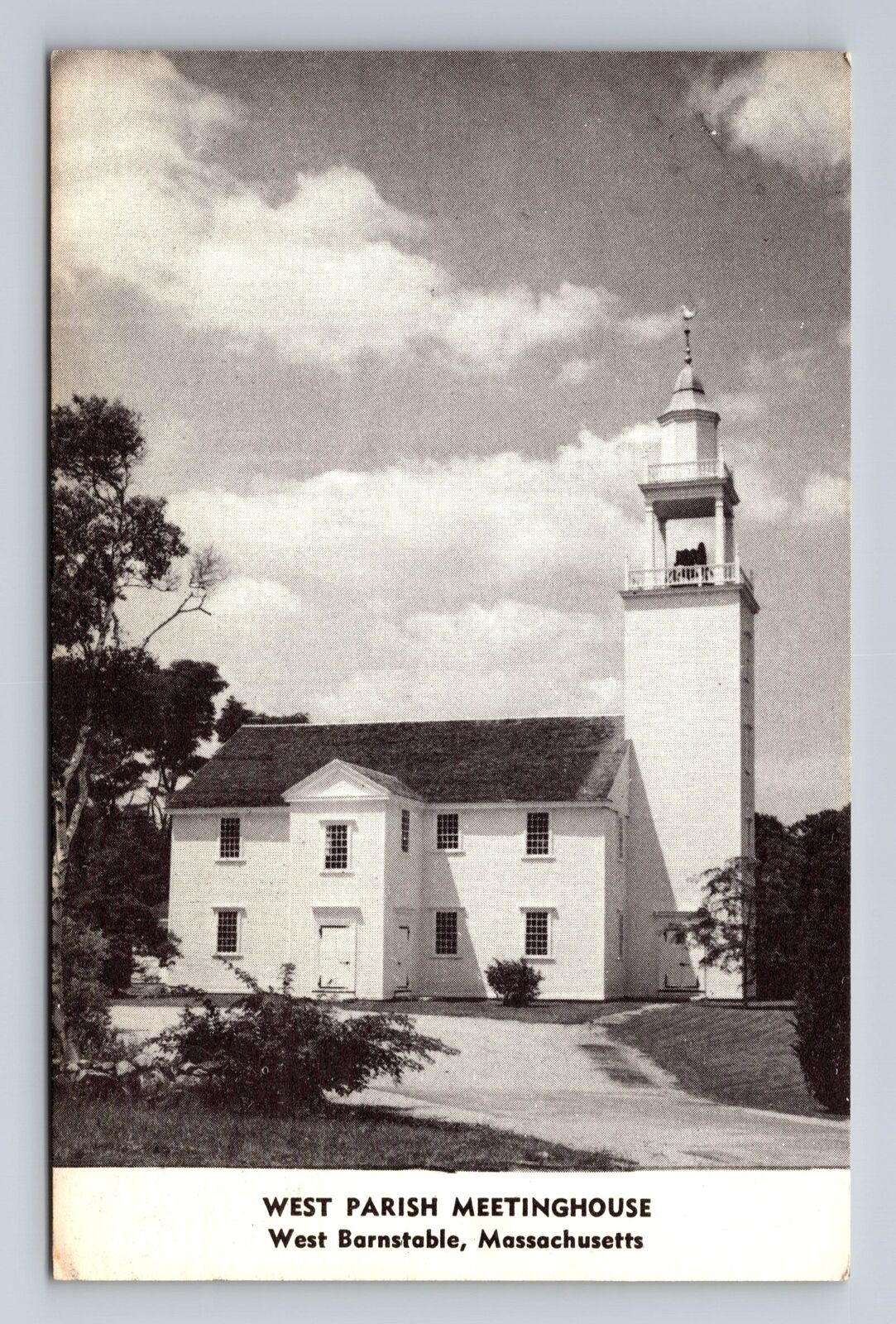 West Barnstable MA-Massachusetts, West Parish Meetinghouse, Vintage Postcard