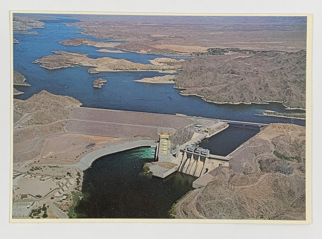 Aerial of Davis Dam on the Mighty Colorado River Arizona-Nevada Border Postcard