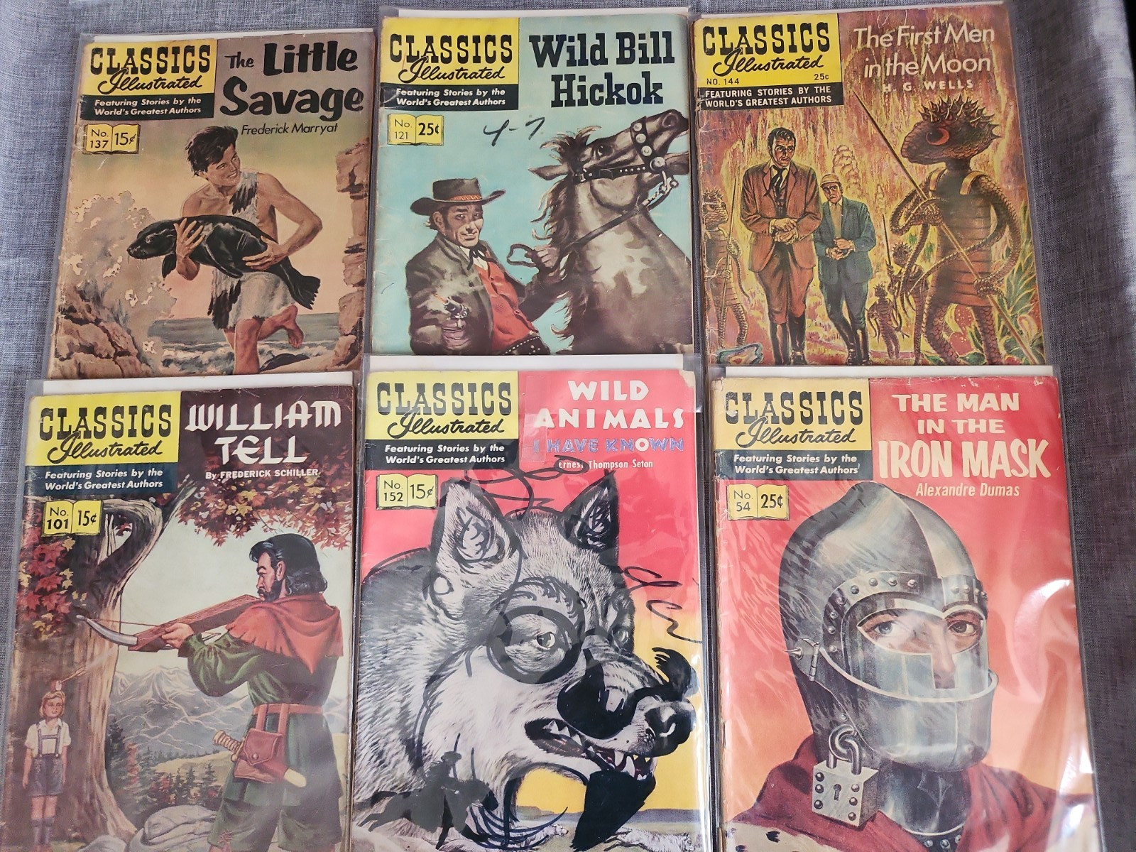 Classics Illustrated Comics Lot of 6 1960s