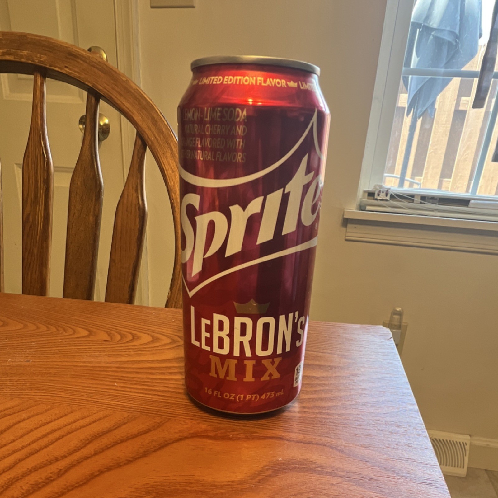Sprite LeBron’s Mix Limited Edition Soda Flavor Can 2014 Maroon Theme, Opened 