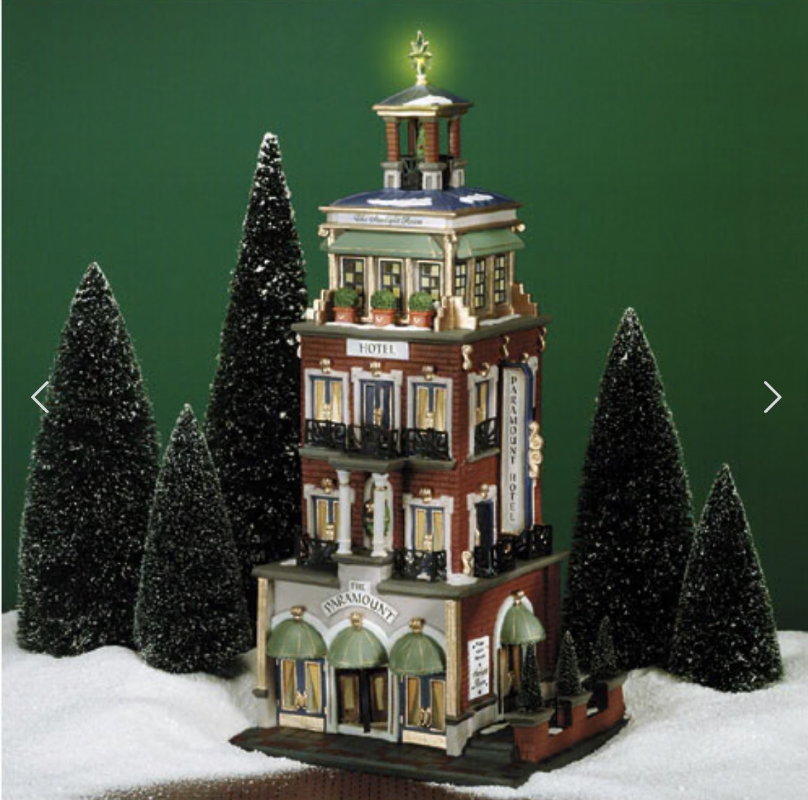 Dept 56 Christmas in the City Series Paramount Hotel 58911 Complete, W/ Box EUC Dept 56 Christmas in the City Series Paramount Hotel 58911 Complete, W/ Box EUC