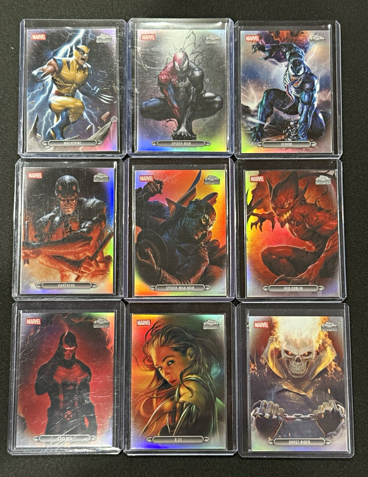 Topps 2026 Topps Chrome Marvel Comics Fanfare Chase 9-Card Lot Wolverine