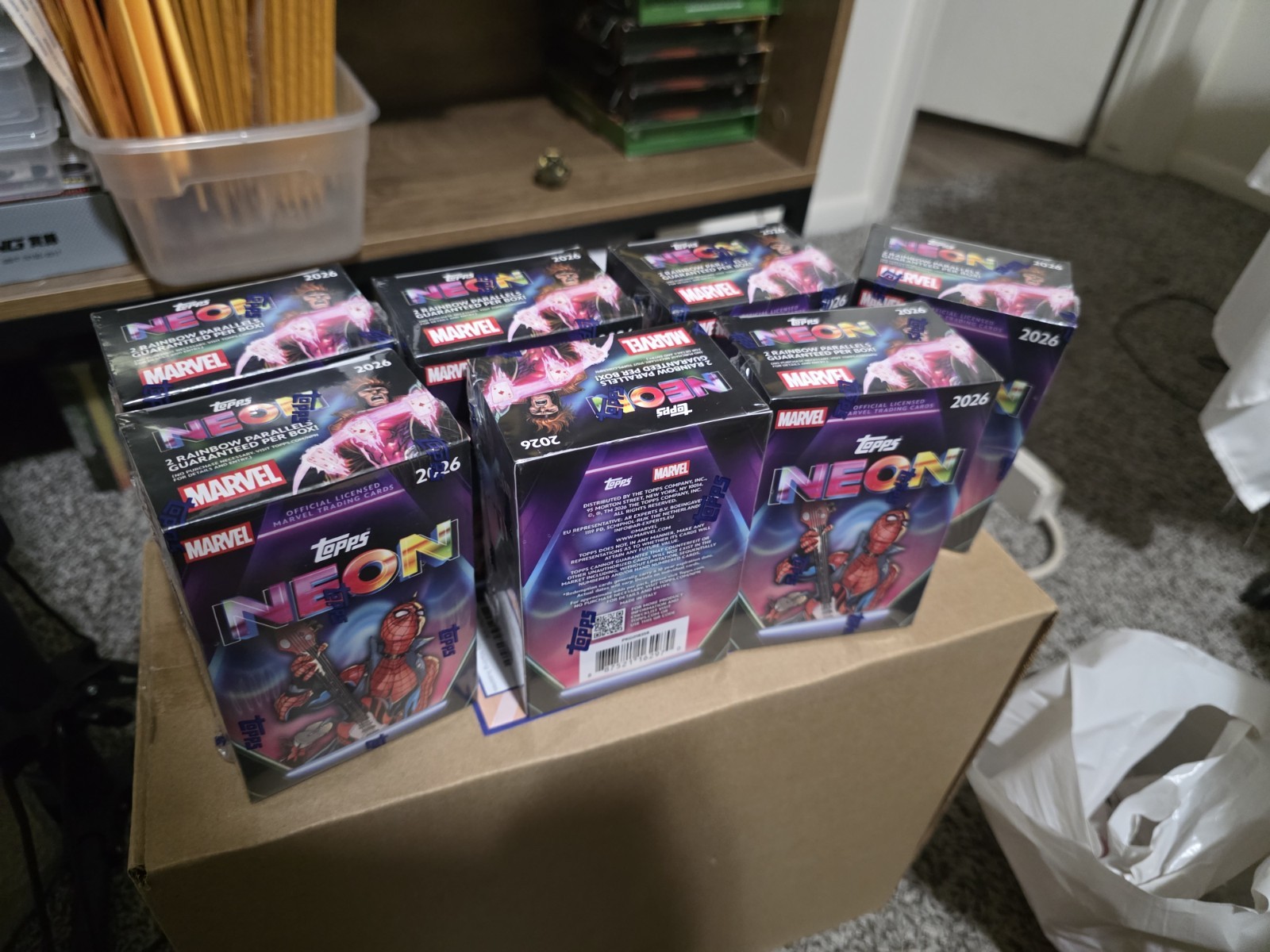 Lot Of 7 - 2026 TOPPS NEON MARVEL VALUE BLASTER BOX Sealed IN HAND NEW NIB