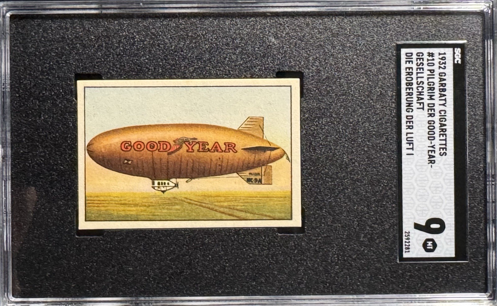 1932 GOODYEAR BLIMP Garbaty Die Eroberung Der Luft Tobacco Back SGC 9