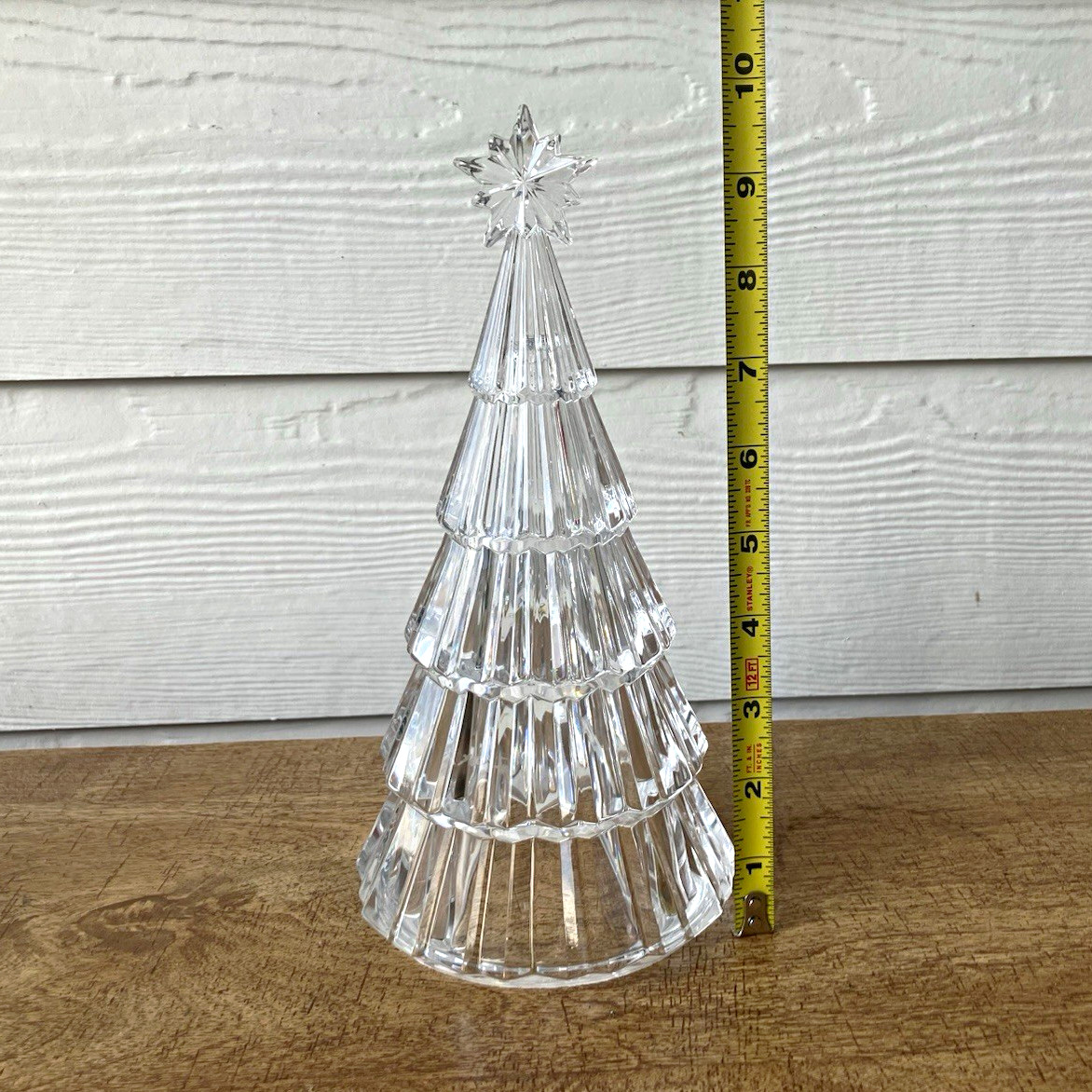 Vintage Heavy Cut Lead Crystal Tiered Tabletop Christmas Tree
