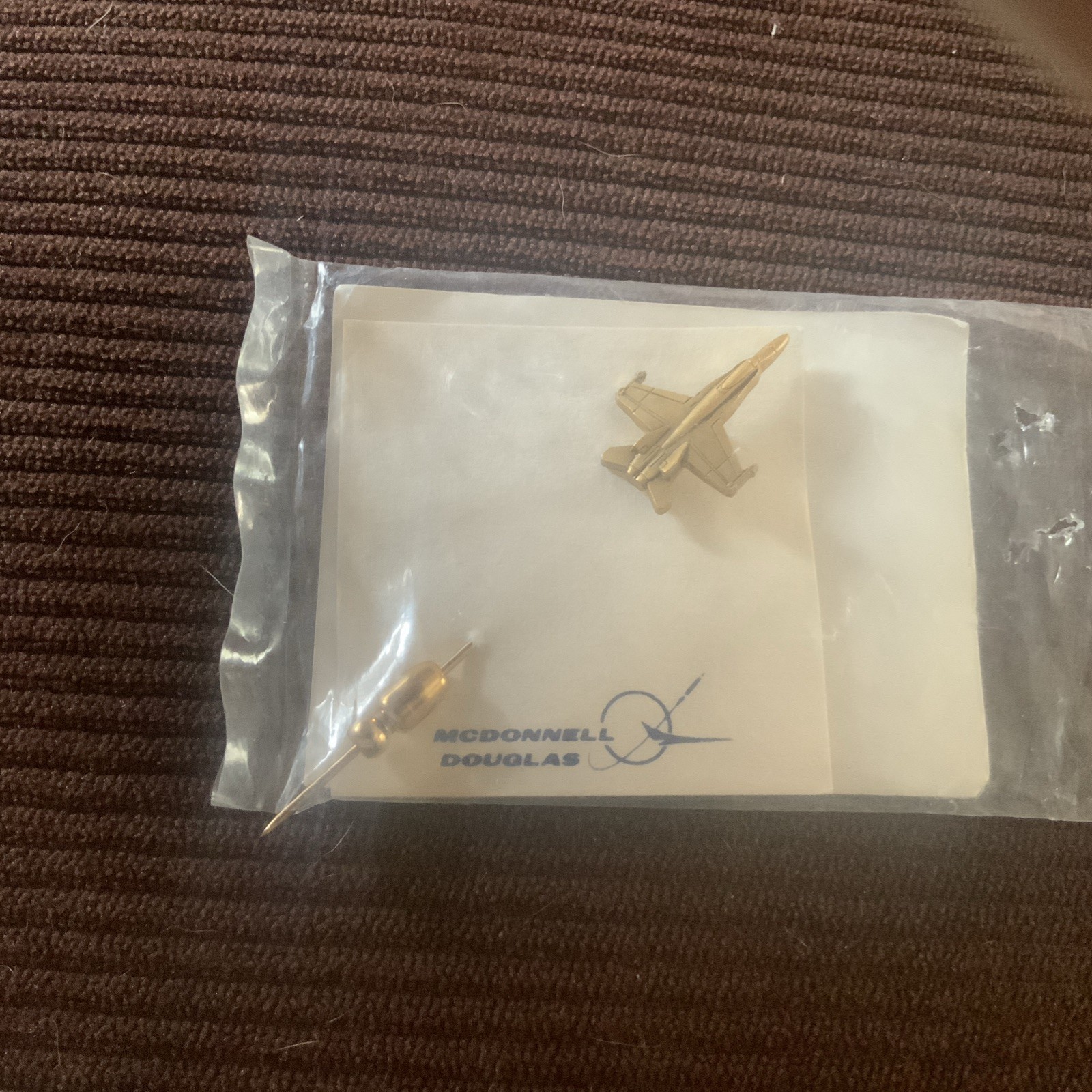 Vintage McDonnell Douglas A/F 18 Hornet Fighter Jet Award Pin