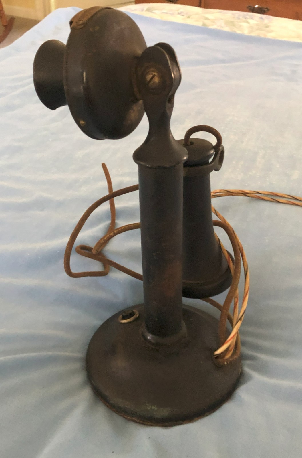 Vintage 1904 Western Electric Brass Candlestick Telephone w/ original wiring Vintage 1904 Western Electric Brass Candlestick Telephone w/ original wiring