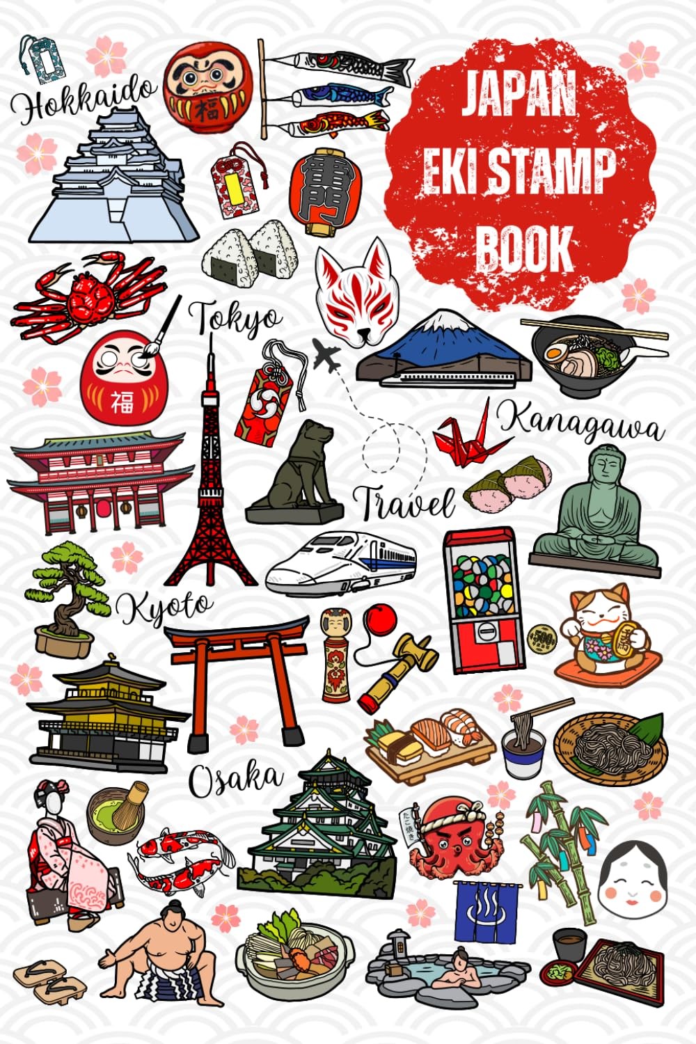 Japan Eki Stamp Book Travel Journal Stamp Book, Collecting for Memories and S...