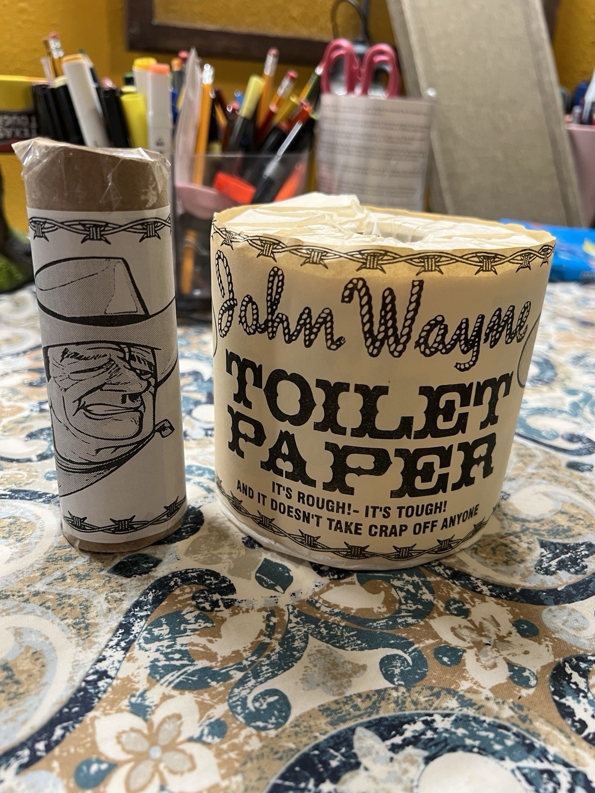 John Wayne It\'s Rough It\'s Tough & It Doesn\'t Take Crap Off Anyone Toilet Paper