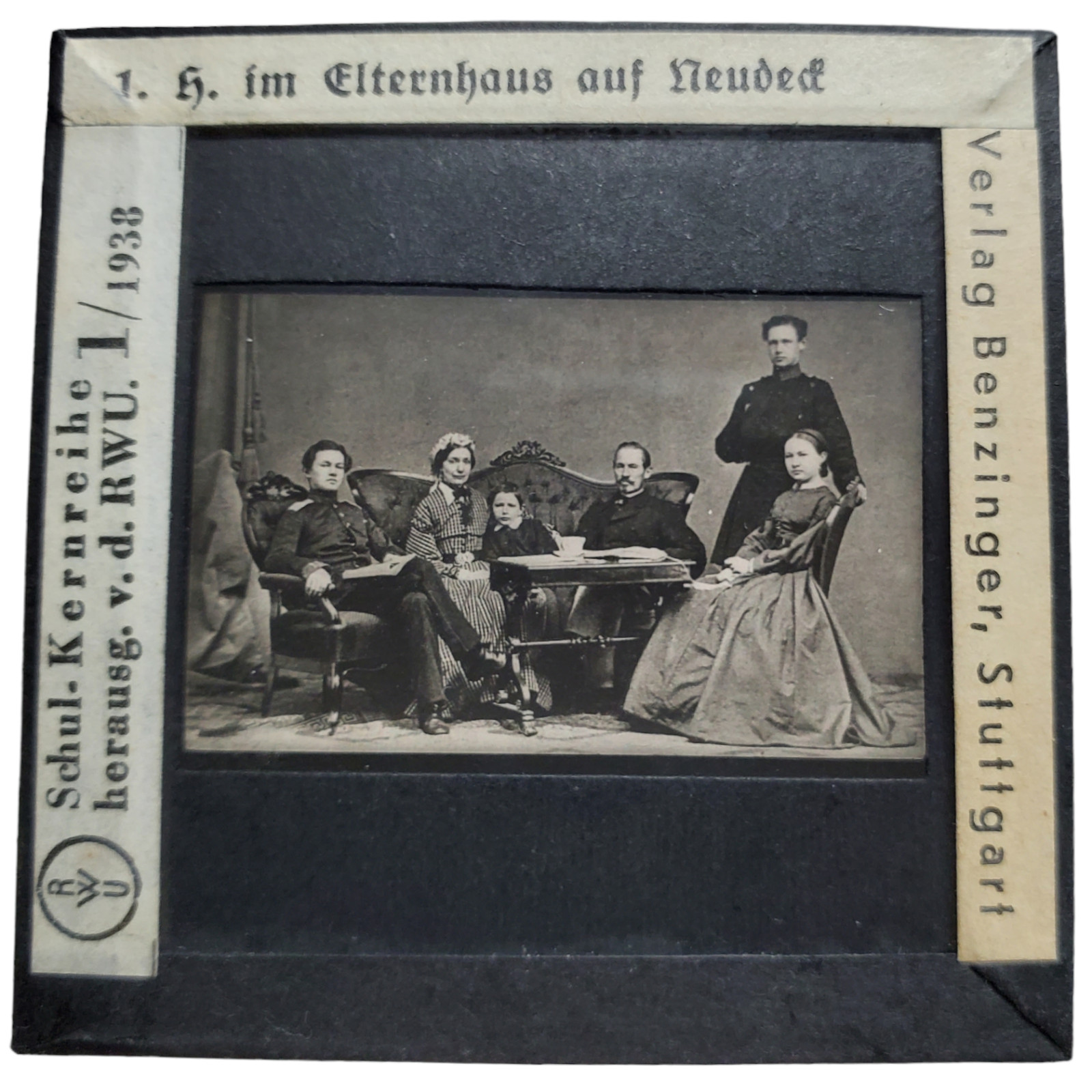 1938 German RWU lantern slide Hindenburg family Neudeck Benzinger WW2 Original 1938 German RWU lantern slide Hindenburg family Neudeck Benzinger WW2 Original
