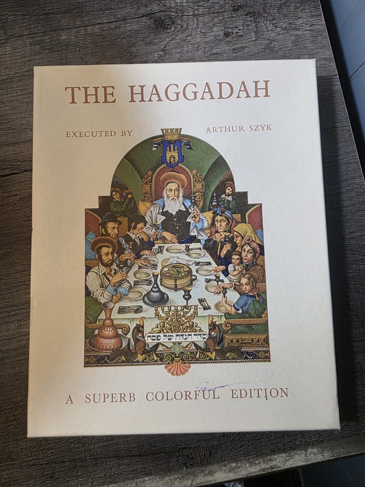 Arthur Szyk Haggadah Judaica Ornate Metal Binding Color Illus. By Cecil Roth 