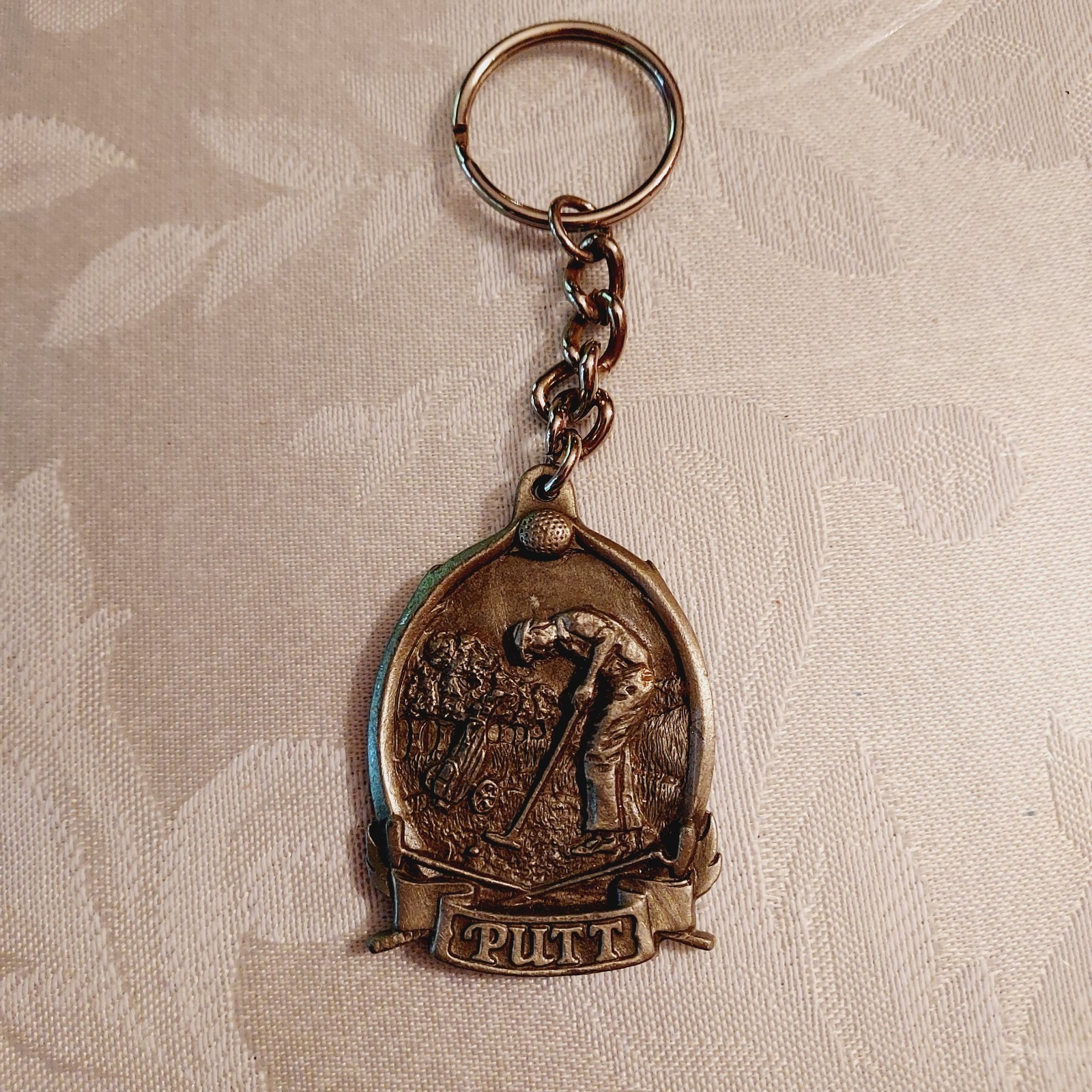 Putt Golf Pewter Keychain Made In USA 1991 # 97 Vintage