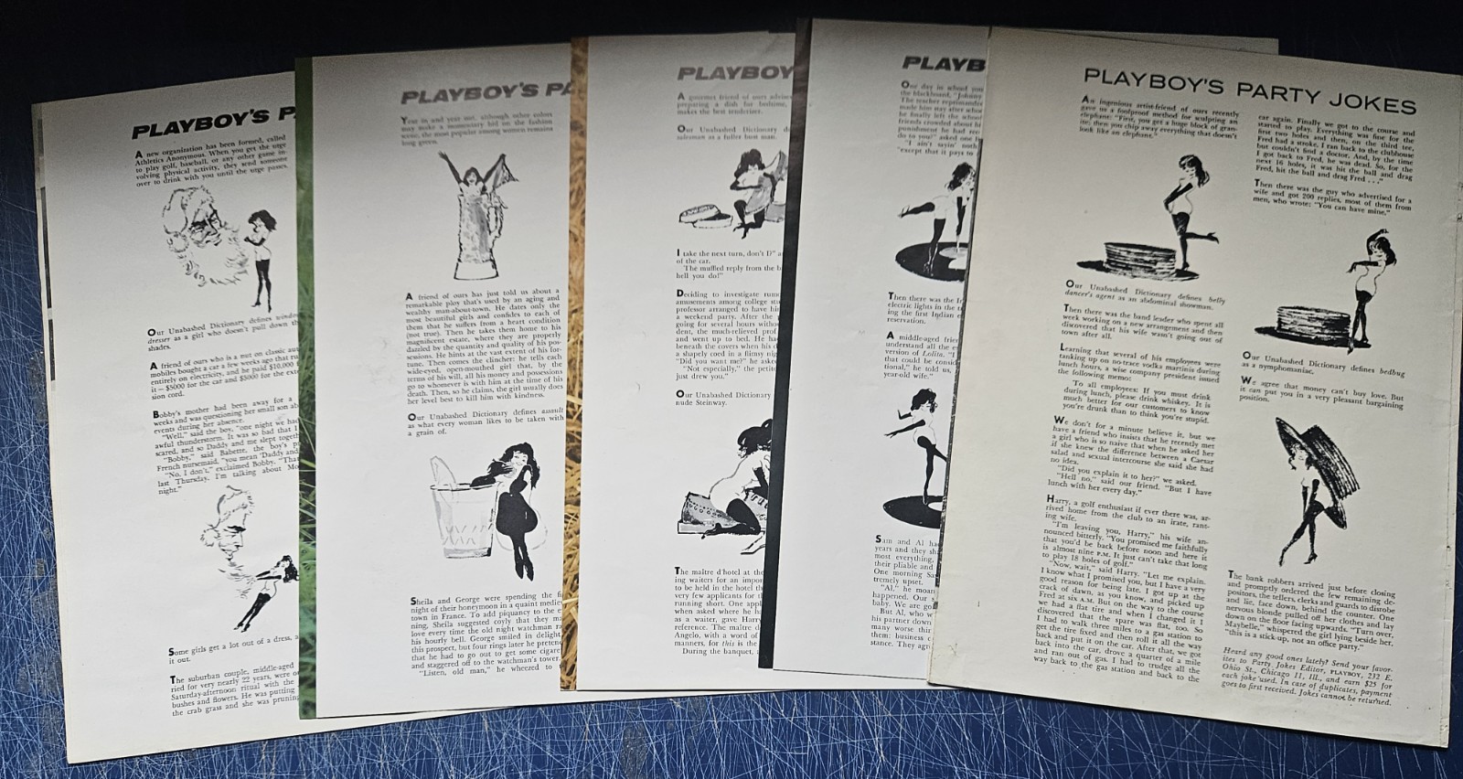 Vintage Playboy Centerfold Only Lot (5) 1960-1969  - Dozens to choose from 