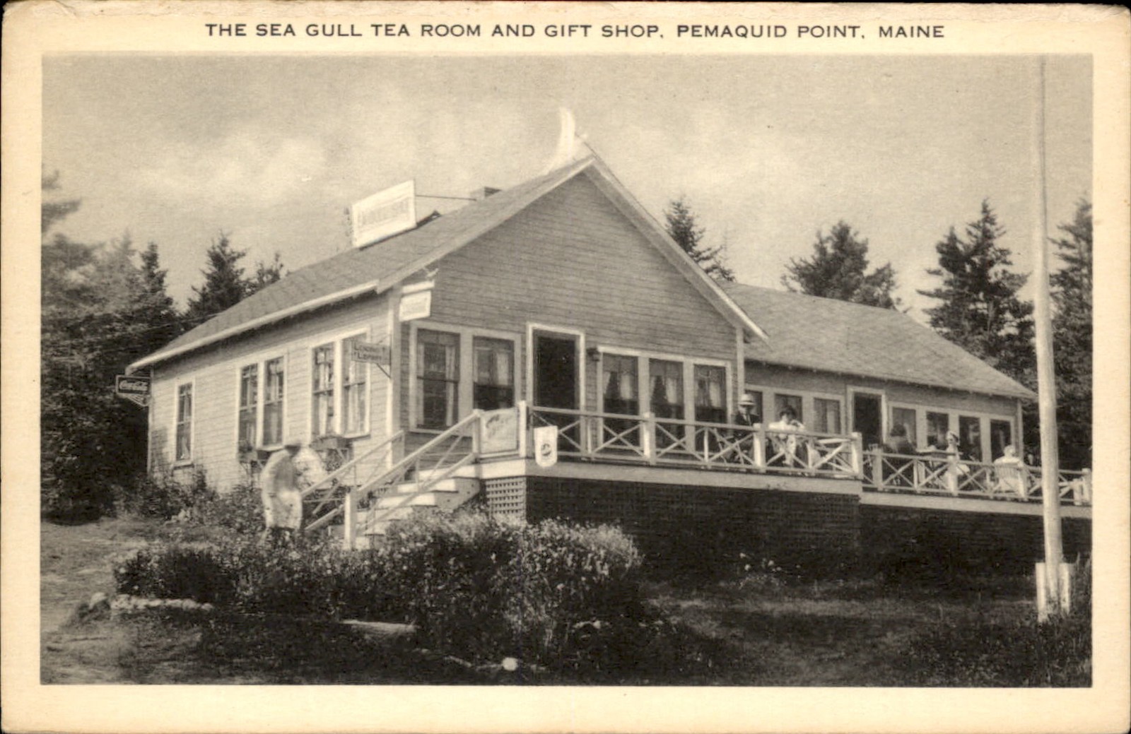 Pemaquid Point ME Tea Room and Gift Shop c1930s-40s Vintage Postcard