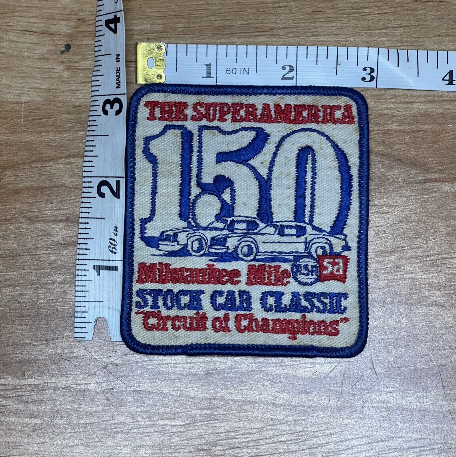 The Super America 150 Stock Car Classic Milwaukee Patch Vintage Embroidered