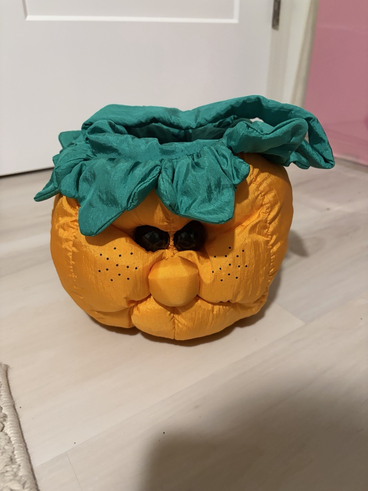 Vintage Dayton Hudson Halloween Plush Pumpkin Trick or Treat Candy Bag
