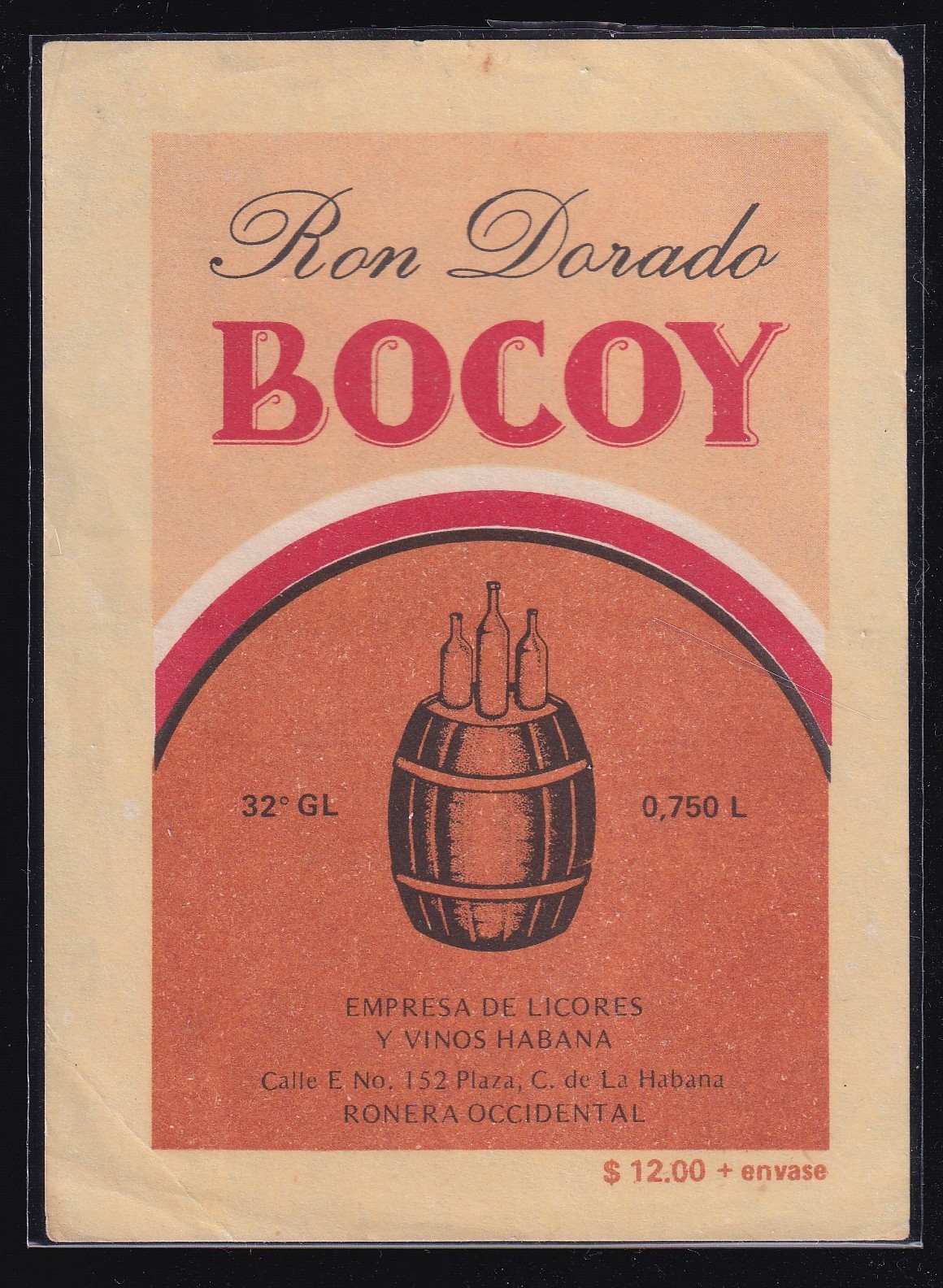 Cuba label of rum brand \