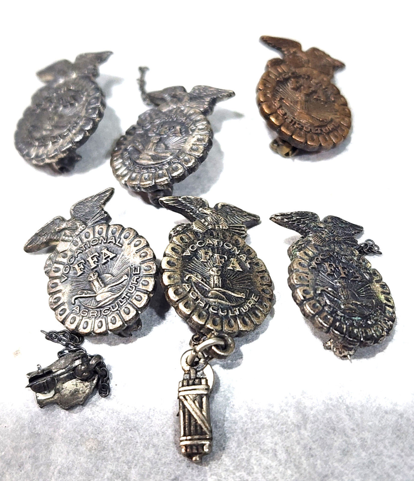 Vintage FFA Future Farmers of America Pin Lot of 6 Vice President Advisor Charms