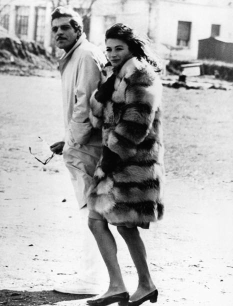 Egyptian actor Omar Sharif French actress Anouk Aimee filming- 1968 Old Photo