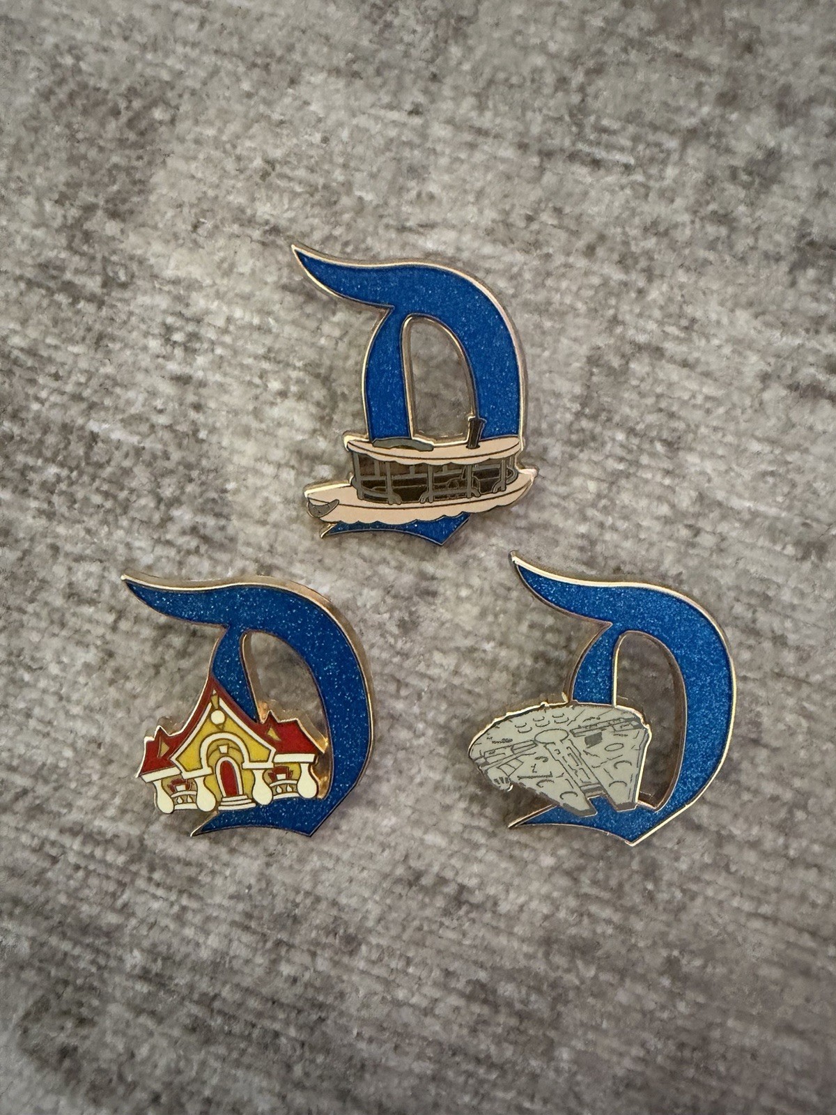 Disneyland 70th Anniversary D Set Of Three Pins
