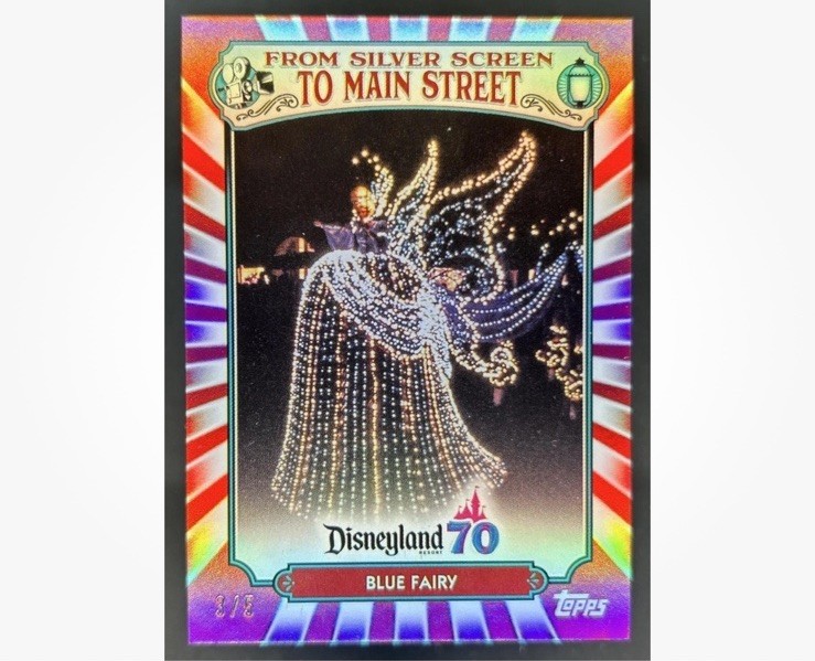 2025 Topps Disneyland 70th Blue Fairy From Silver Screen to Main Street Red #/5