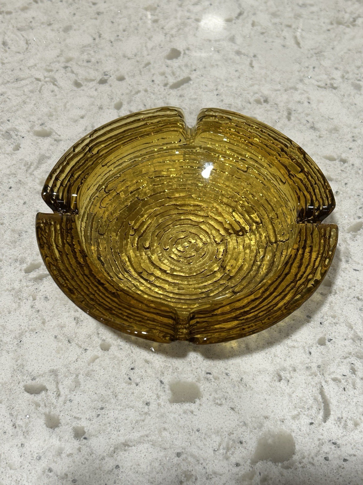 Anchor Hocking Soreno Glass Ashtray Candy Trinket Dish 6 1/4\