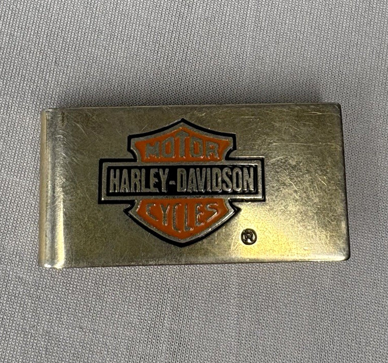 Vintage Harley-Davidson Bar & Shield Metal Money Clip 1997 Official H-D Licensee