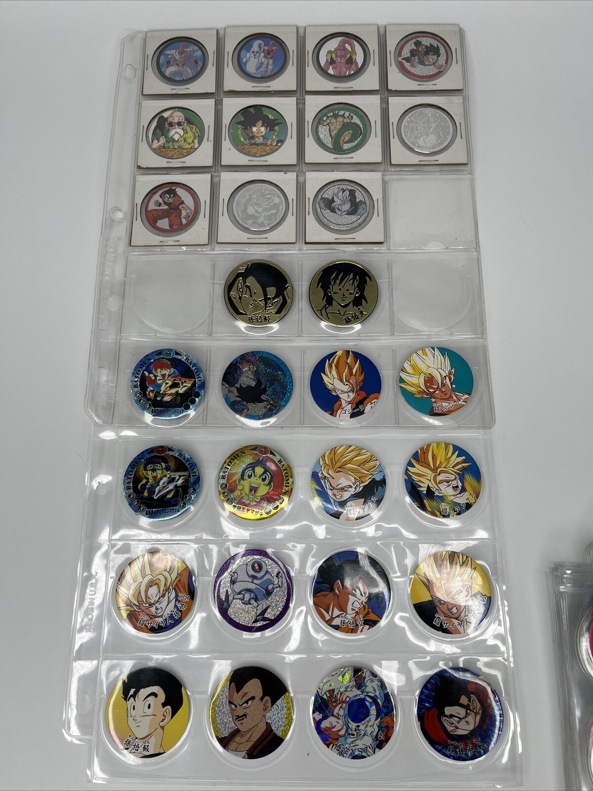 Dragon Ball Z Mixed Lot of 29 1995 Bandai Disk Jack Tomy Japan Pogs Coins Rare 