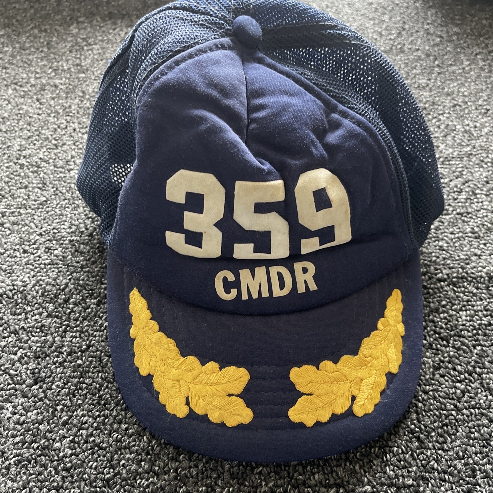 Vintage Navy Hat 359 CMDR Segal Trucker Hat Make In Korea