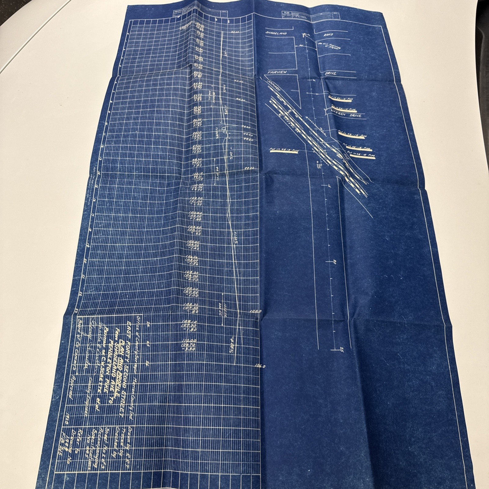 1932 Indiana Railroad & Big Four Railroad Blueprint Archive East 42nd St 