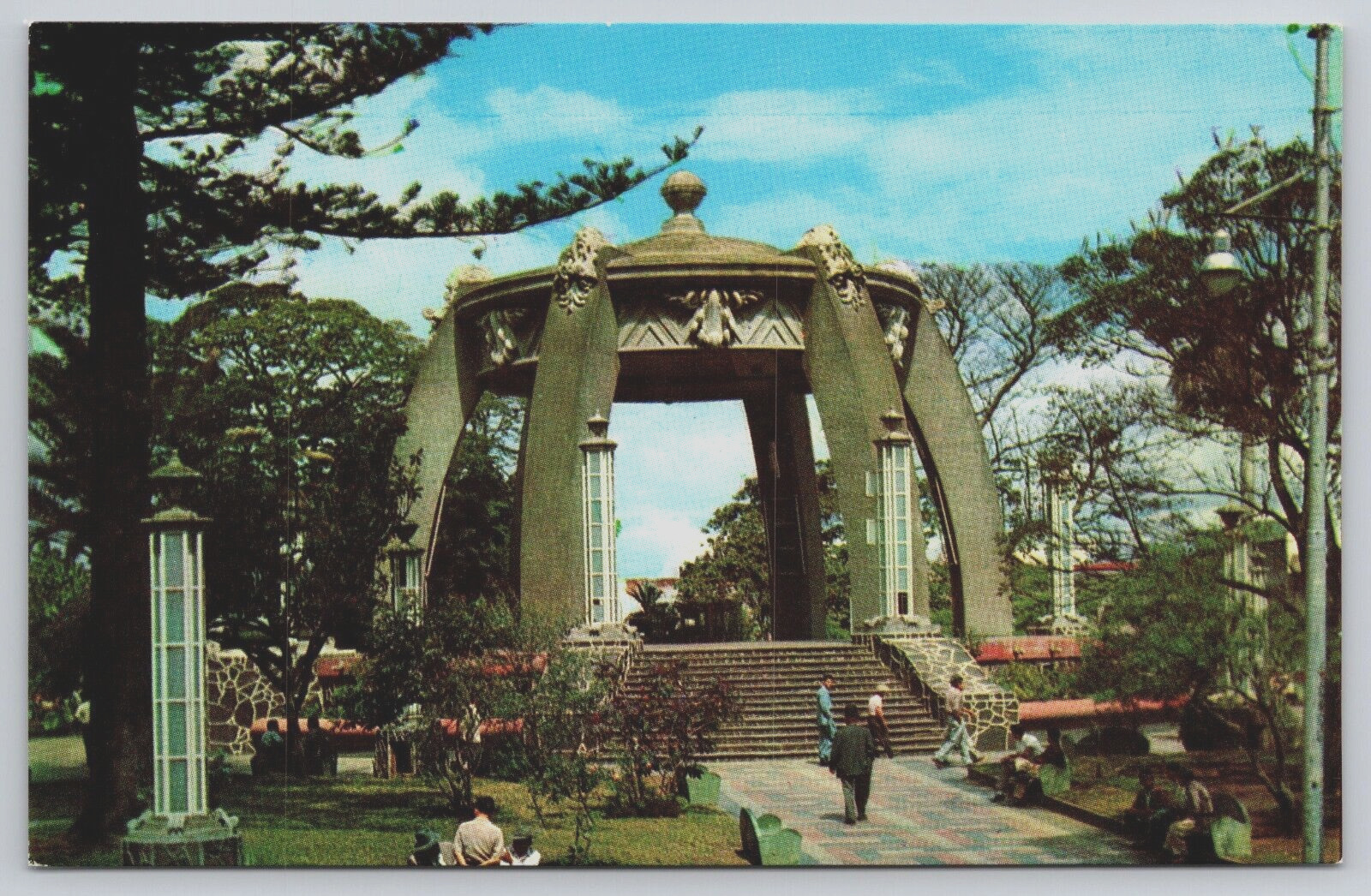 Bandstand Central Park San Jose Costa Rica CR c1950s Vintage Postcard C14
