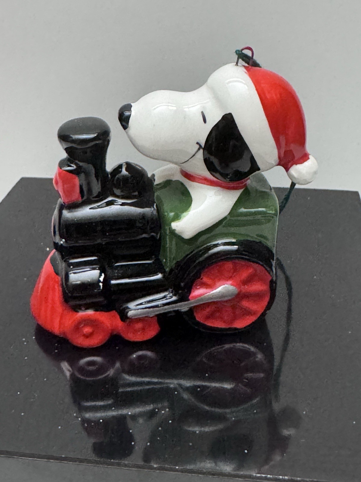 Vintage Snoopy Train Ceramic Ornament 1958 ‘66 United Feature Synd.