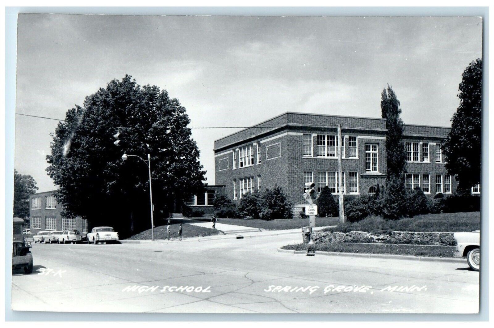 c1940\'s High School Building Spring Grove Minnesota MN RPPC Photo Postcard c1940\'s High School Building Spring Grove Minnesota MN RPPC Photo Postcard