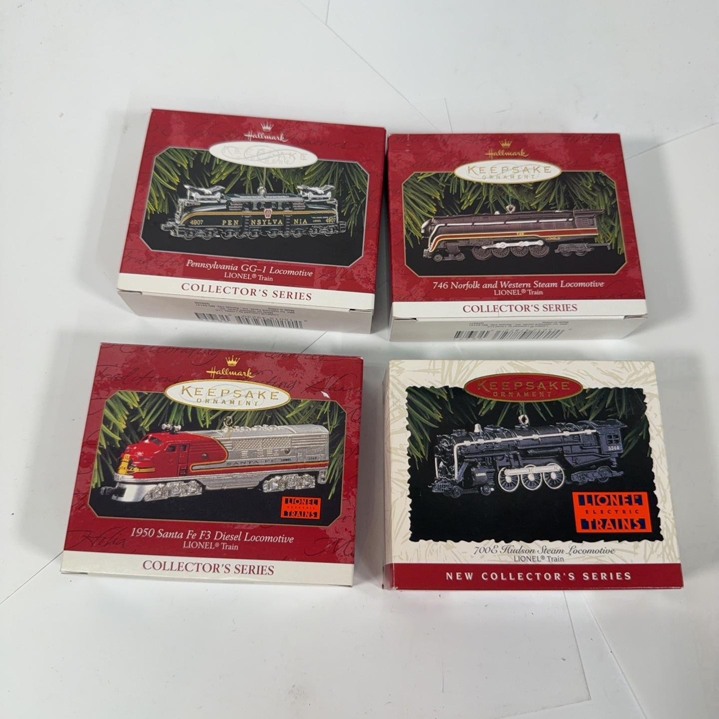 Hallmark Keepsake Lionel Train Locomotive Ornaments Lot Of 4 Multicolor Metal