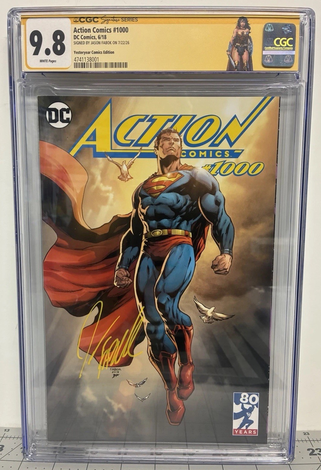 Action Comics #1000 Yesteryear Comics CGC SS 9.8 Jason Fabok Sig + Label 💎 Action Comics #1000 Yesteryear Comics CGC SS 9.8 Jason Fabok Sig + Label 💎