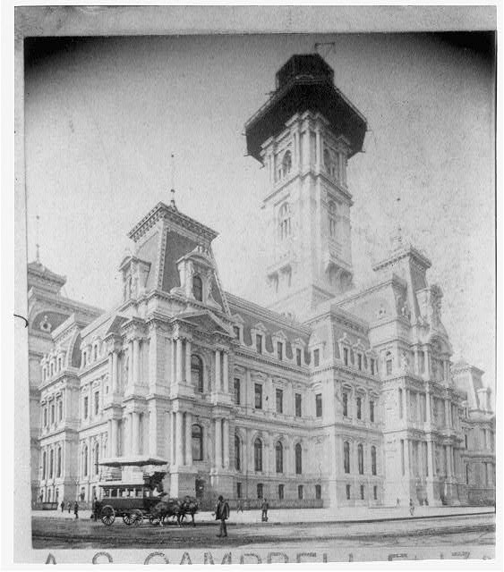 Philadelphia Pennsylvania City Hall Under Construction 1890s Public Building