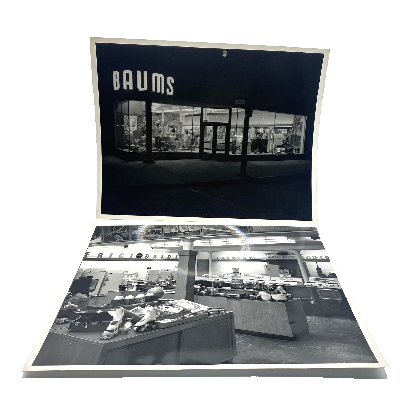 Vintage 1950s Baums Sporting Goods Frigidaire Store 8x10 B&W Photos Lot 2