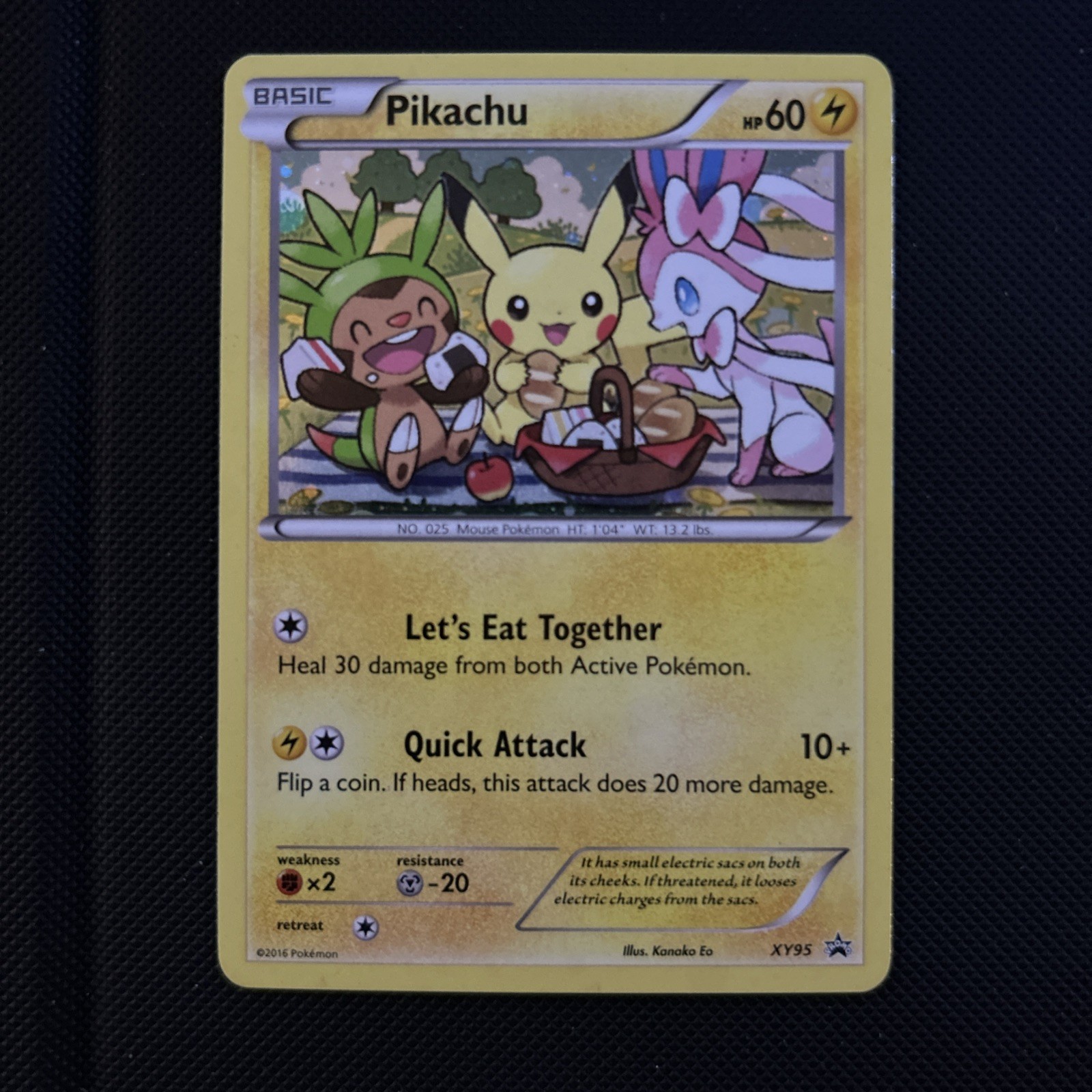 Pikachu Xy95 XY Holo shiny Pokémon card