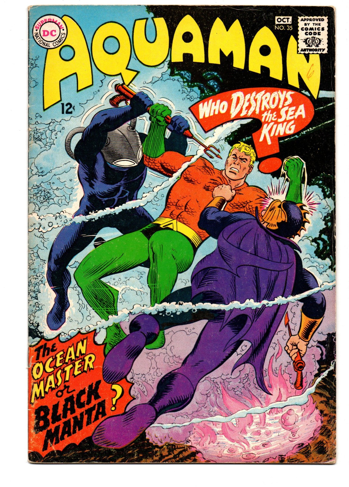 AQUAMAN #35 (1967) - GRADE 5.0 - DC SILVER AGE 1ST APPEARANCE BLACK MANTA