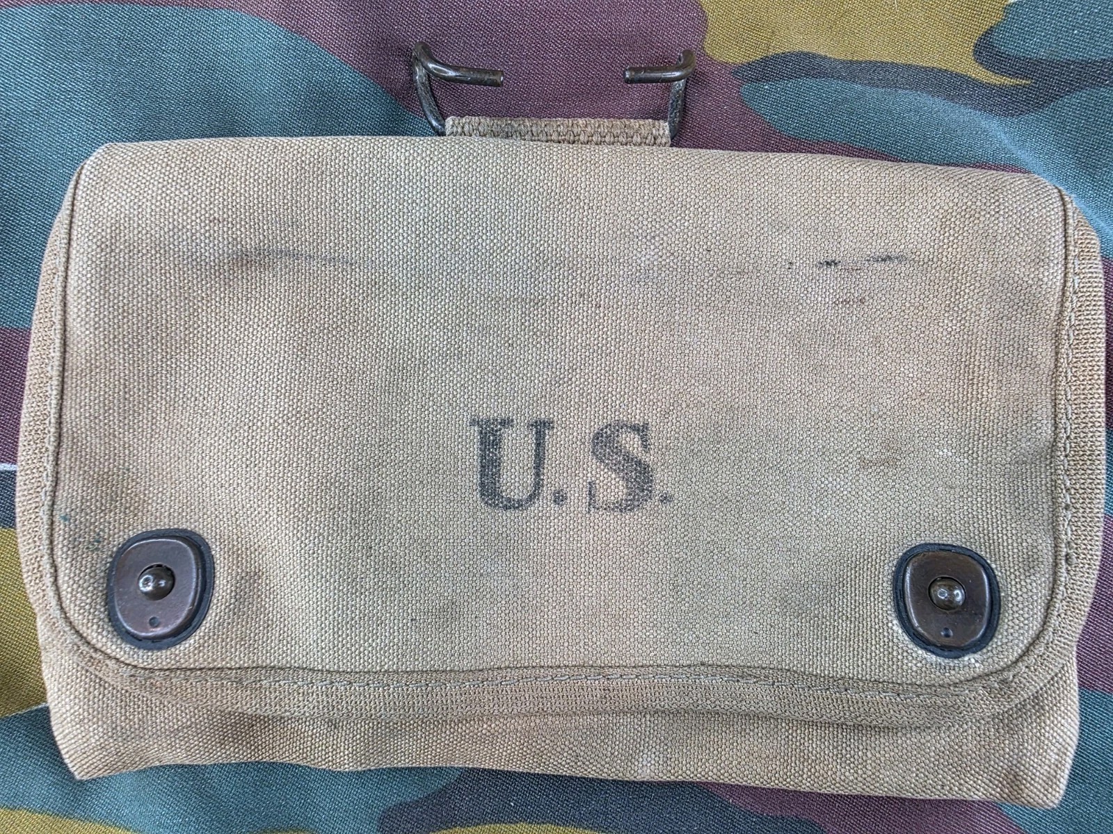 WW1 WWI US M1917 SQUAD LEADER POUCH SPARE AMMO CARRIER POUCH DATED 1918 Modified