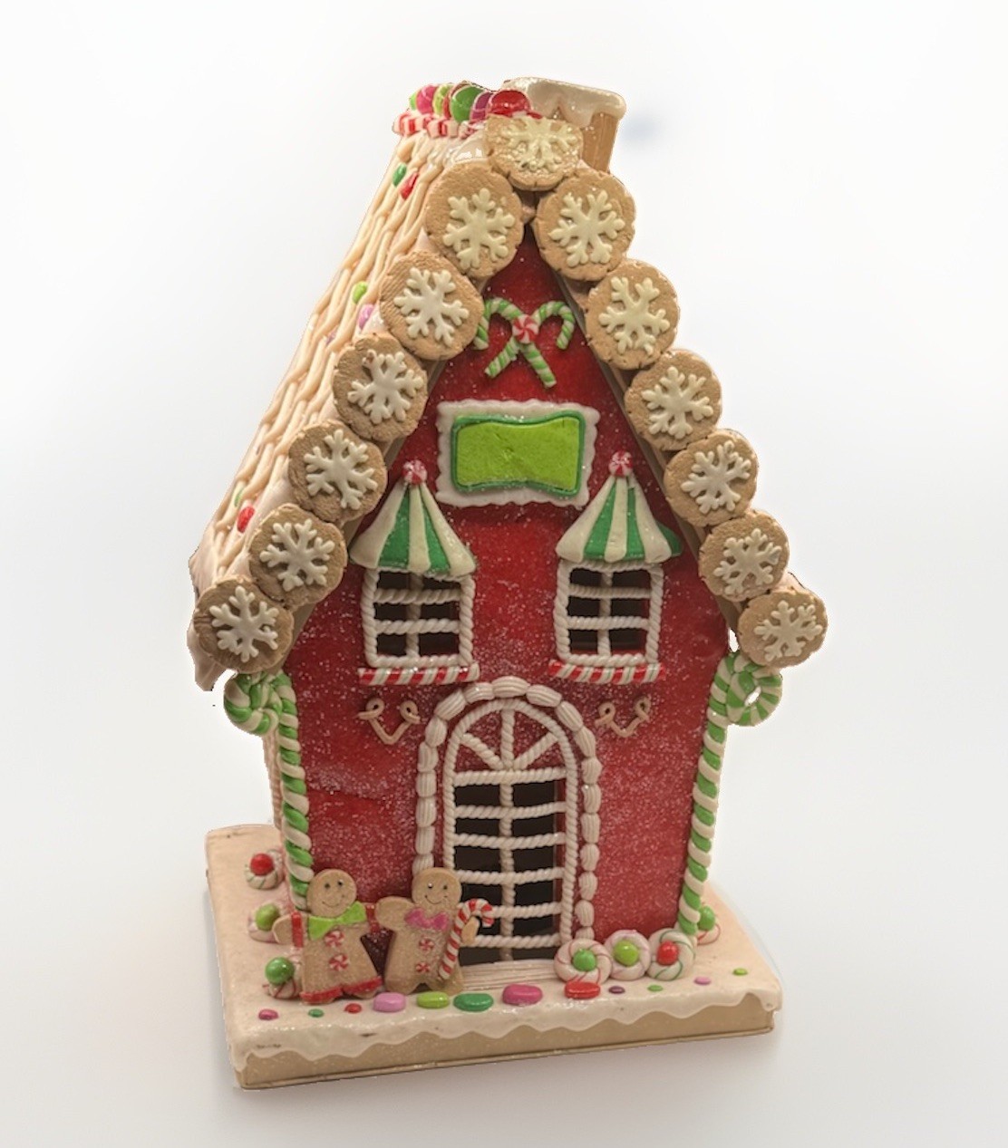 VTG Christmas Candy Sugarplum Frosted Gingerbread House Large 13