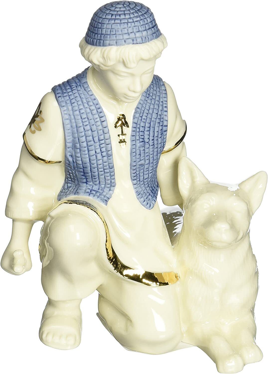 Lenox First Blessing Nativity Shepherd And Dog Figurine, 4.75 inch