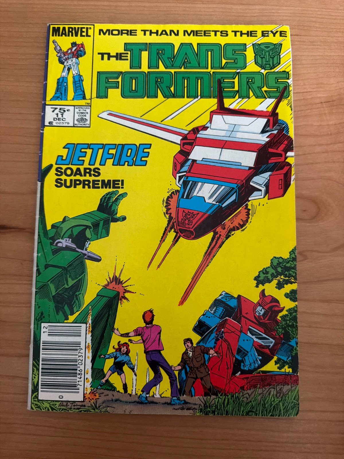 The Transformers #11 Vol. 1 (Marvel, 1985) Key 1st App Jetfire, Ungraded reader