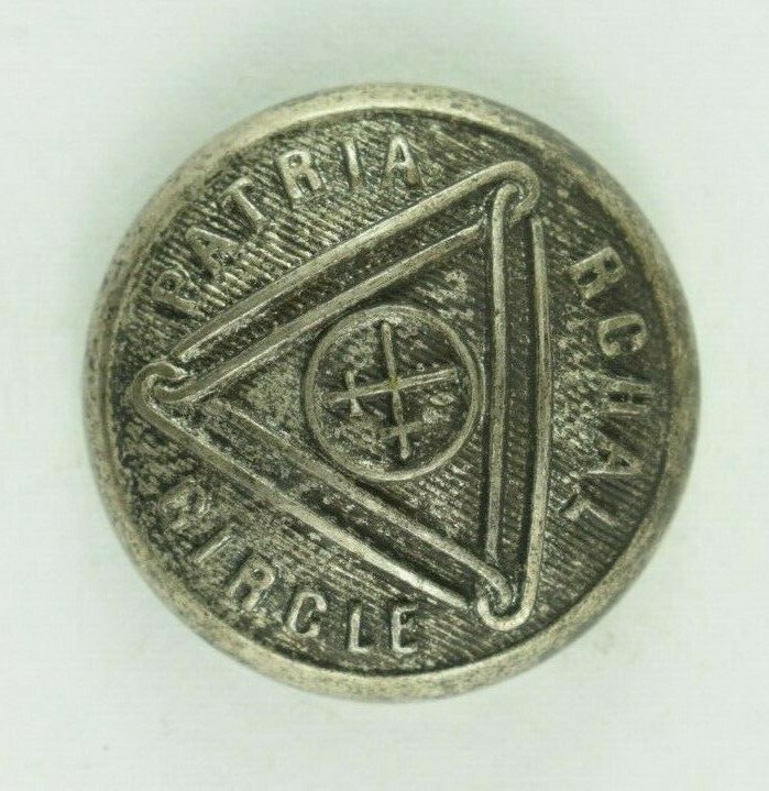 1881- 82 The Patriarchal Circle Fraternal Uniform Button Original 3 H3DM